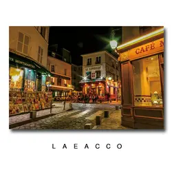 Laeacco городской пейзаж настенные картины плакат печать холст живопись, каллиграфия декоративная для гостиной спальни домашний декор