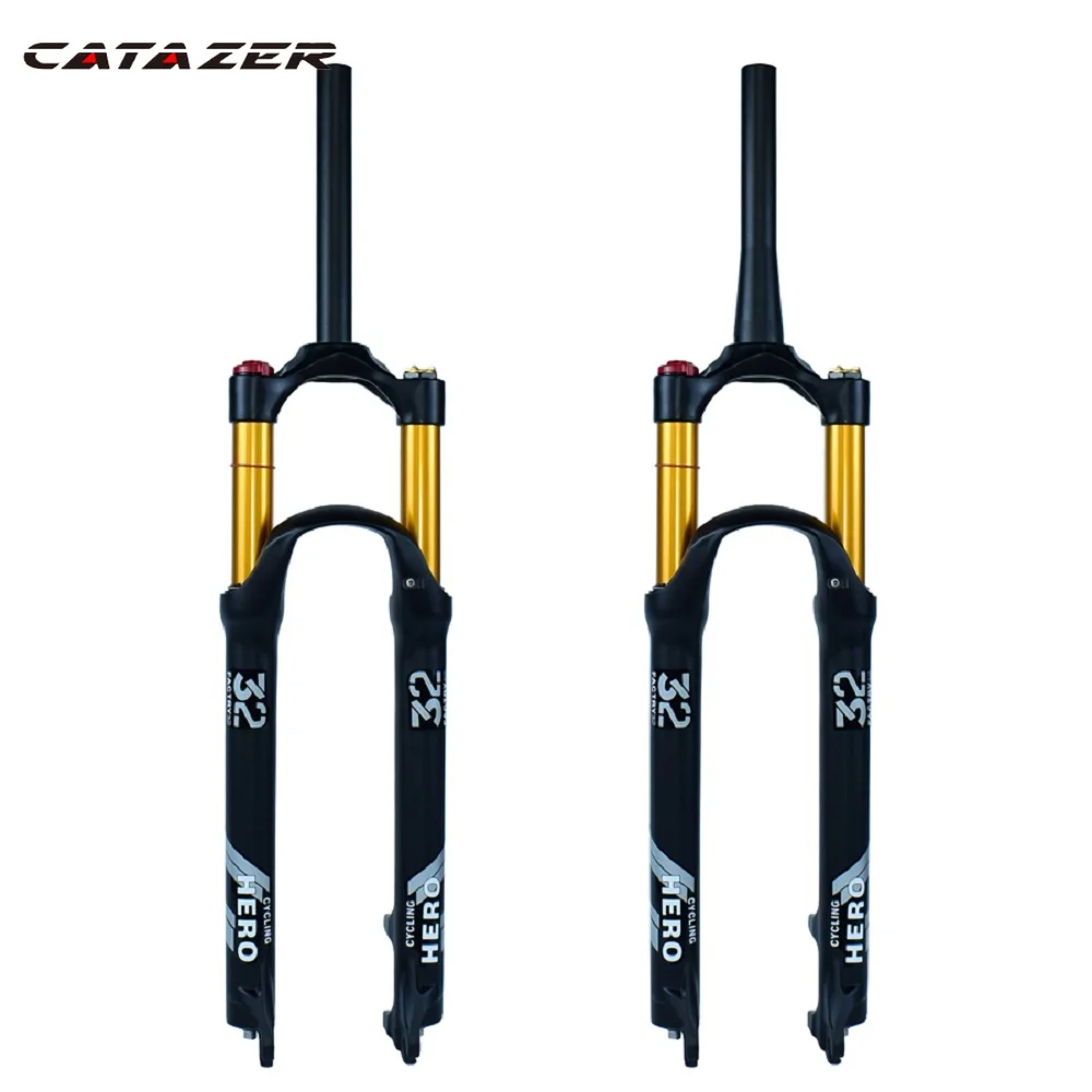 Catazer Mountain Bike Air Fork Matte Black Travel 120mm 26 27.5 29