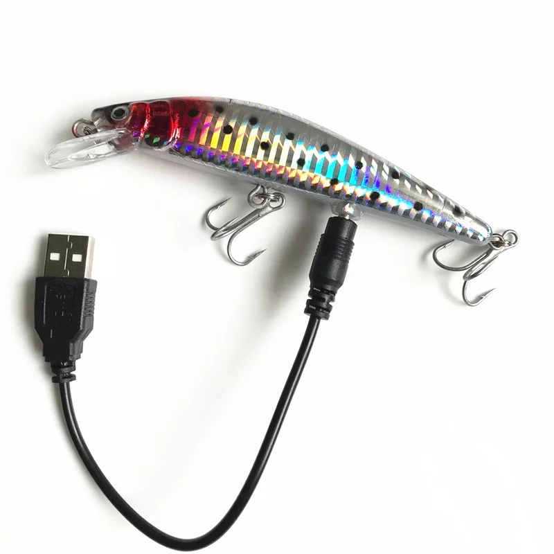 Gorgons Морская Рыбалка приманки искусственная приманка-Минноу USB перезаряжаемые светодиодные светящиеся дерзкие Jerkbait электрическая вибрация Buzzb
