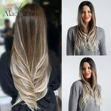 ALAN EATON, длинные черные, коричневые, пепельно-серые волнистые парики для женщин, синтетические женские, на каждый день, вечерние, для косплея, термостойкие накладные волосы