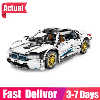 

1270 PCS 701940 Technic White Sports Car Super Racing Car Small Particles Puzzle Vehicle Model Building Blocks Boys Toys Gifts