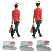 

PU Unisex Leather Increase Height Shoes Half Insoles New Unisex Shoes Invisible Insole Inserts Pad Shoes Accessories