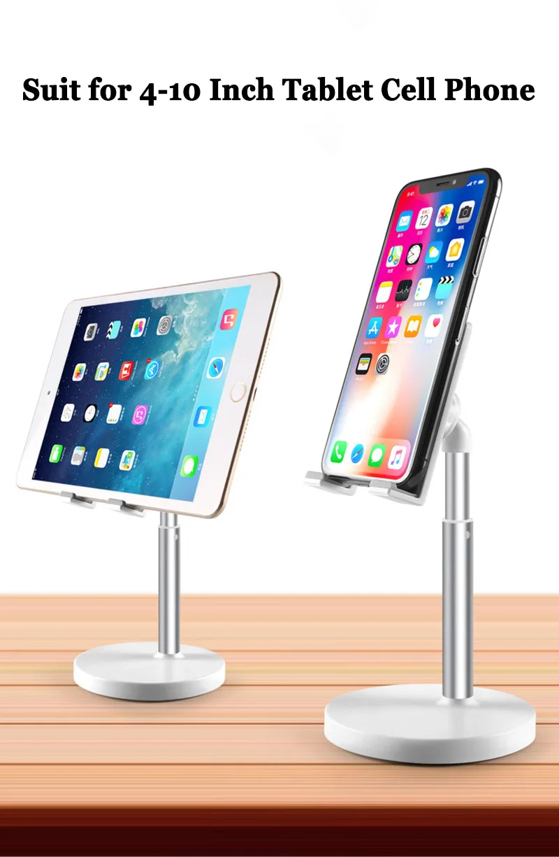 Настольный держатель планшета для iPhone X 8 samsung 4-10 дюймов, регулируемая подставка-держатель для планшета для iPad Air Mini 1 2 3 4
