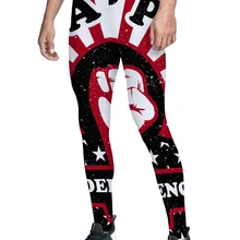 Флаг США независимый день брюки мужские Леггинсы с карманами Счастливый День святого Валентина не просвечивают высокой талией стрейч Fit Wearabil