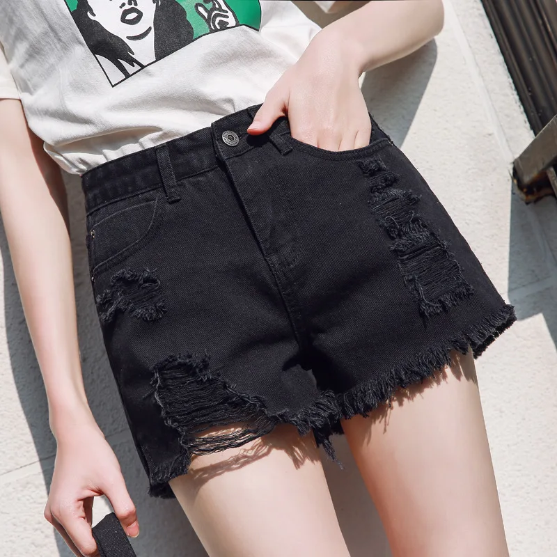 Женские летние сексуальные шорты европейский стиль с высокой талией джинсовые шорты джинсы мини Короткая уличная одежда корейская мода