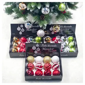 

12PCS Christmas Ball Assorted Type Decorative Ball Ornament Xmas Tree Ornament