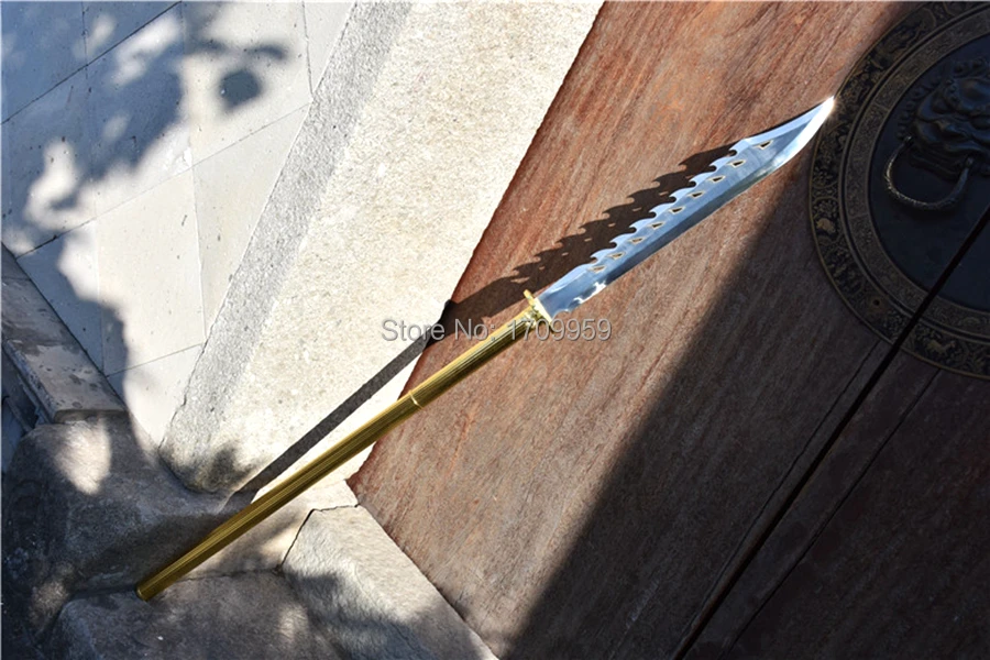 Для китайского кунг-фу Broadsword Sword WuShu Da Dao сильный высокий клинок из марганцевой стали острый на открытом воздухе боевой широкий нож меч