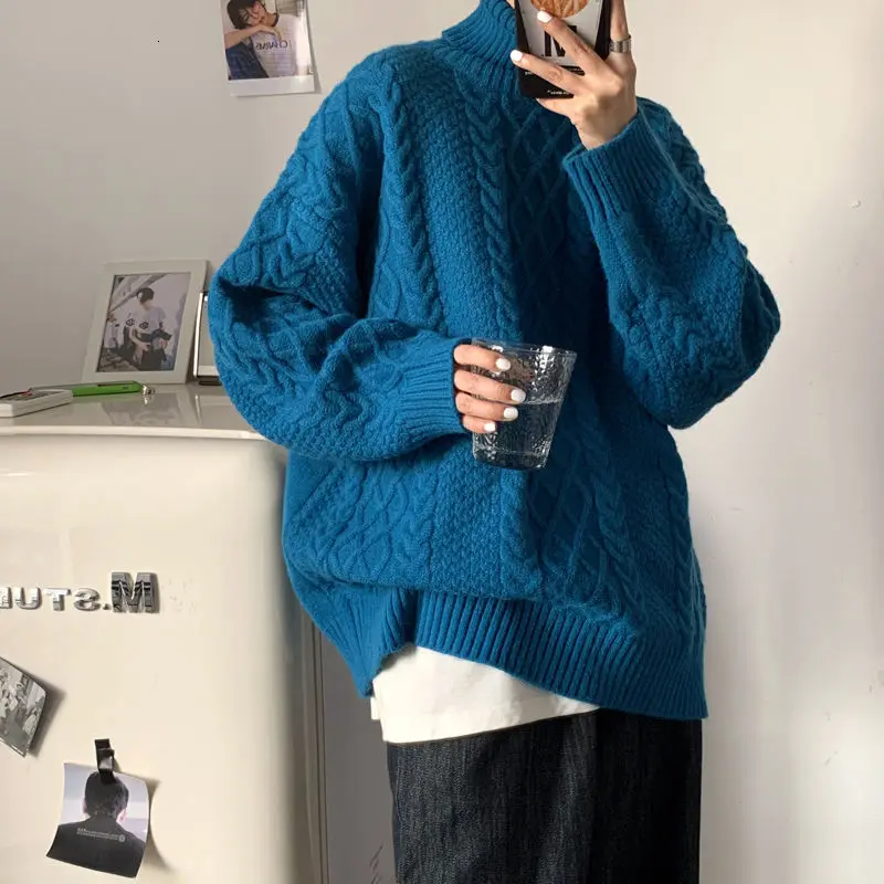 Мужской Однотонный свитер с высоким воротом Privathinker новинка зимы 2020 женский