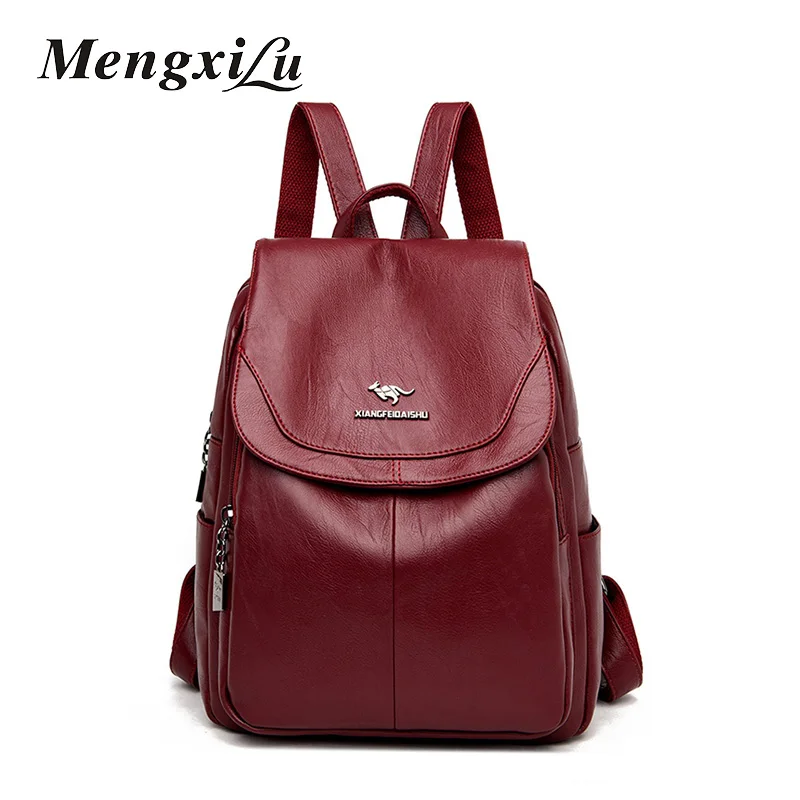 

Fashion Collocation Backpack Women Street Shoulder bags famale Large capacity travel bagpack lady PU leather school bags Mochila