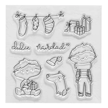 

Boys Sock Silicone Clear Seal Stamp DIY Scrapbooking Embossing Photo Album Decor