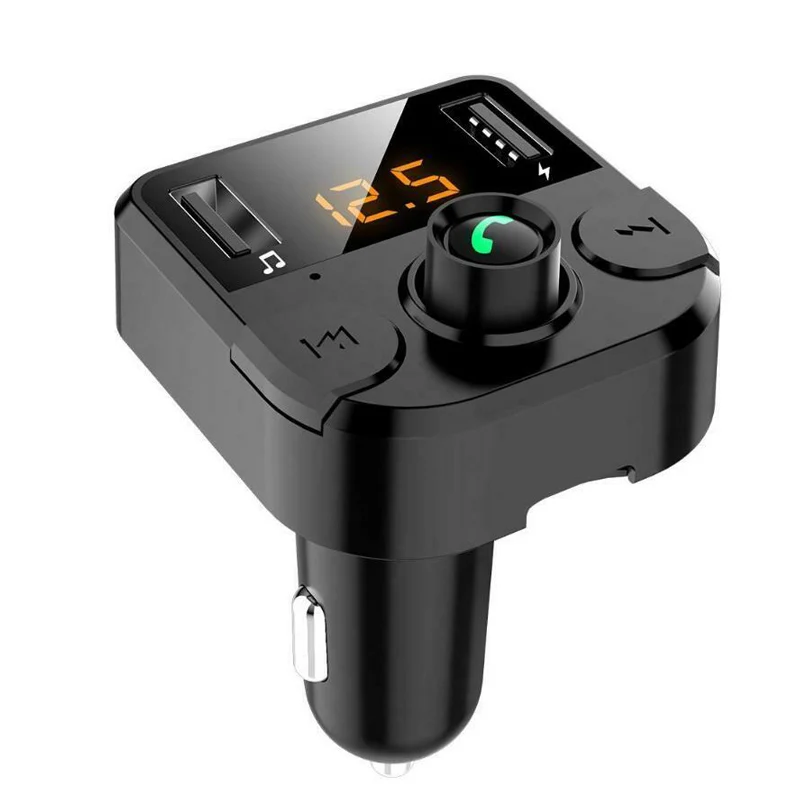 Автомобильное зарядное устройство с двумя usb-портами 2.1A 1A, Bluetooth 5,0, автомобильный комплект, беспроводной fm-передатчик, воспроизведение музыки, громкая связь, вызов JR, предложения