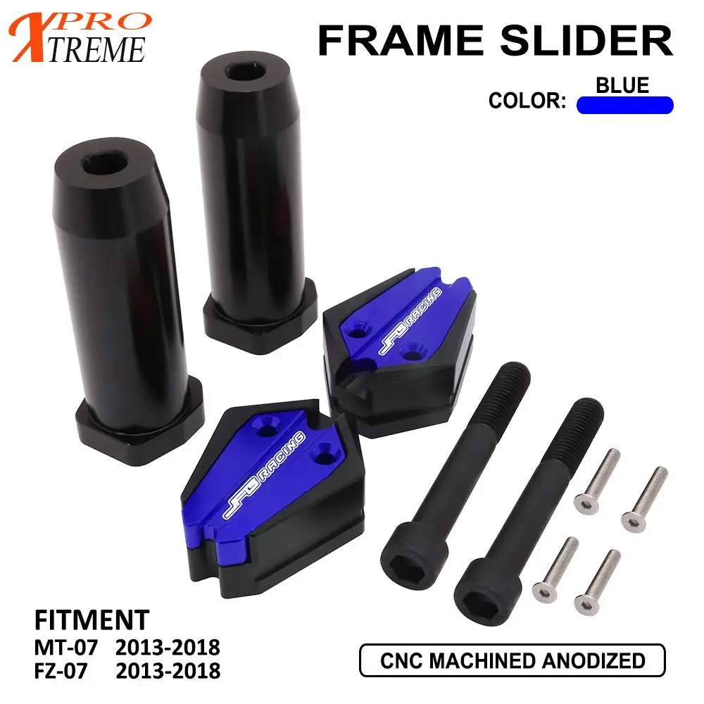 CNC алюминиевый Краш коврик рамка ползунок защита для Yamaha fzfz07 MT07 2013 2014 2015 2016 2017 2018
