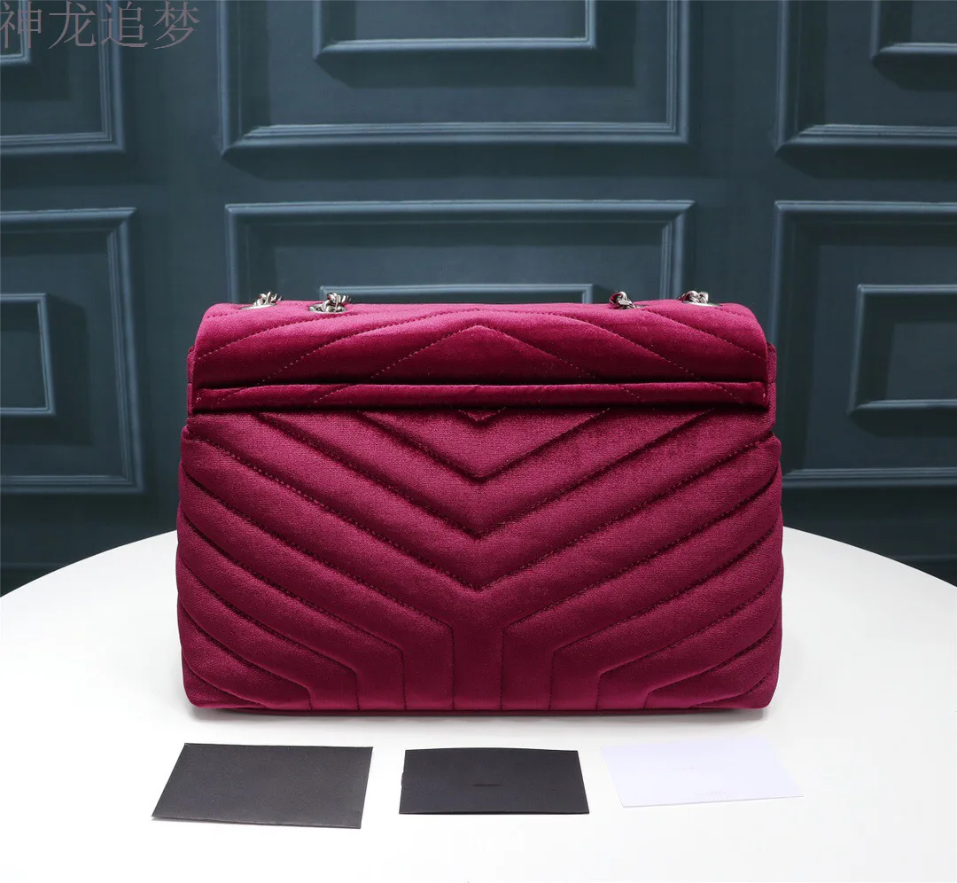 

Women Shoulder Bag Velvet Handbag Brands 2020 Luxury fashion shoulder bags YL top quality free shipping