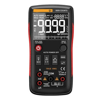 

Q1 Digital Multimeter True-RMS Meter Testers Automotive Electrical Transistor Peak Resistance Voltage Current Ohm Meters _WK