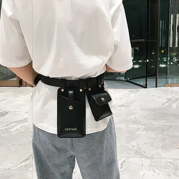 

Men And Women Cute Female Waist Bag Fashion Sport Waist Pocket Bag Single Shoulder Bag Hasp Bag Waist Packs #113