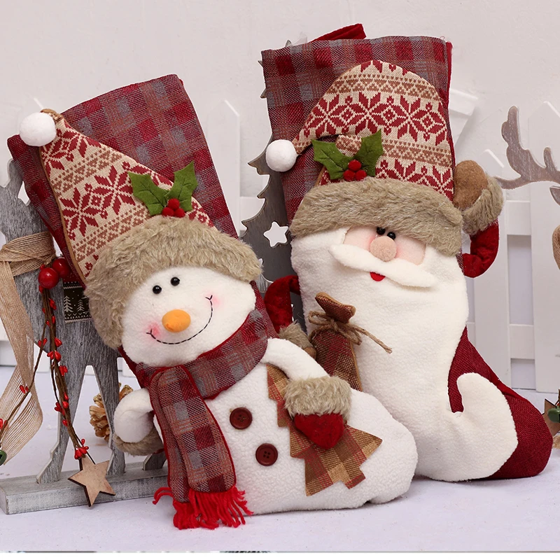

Christmas decorations Old man Snowman Christmas stockings Festival atmosphere Hanging Christmas Eve decorate gift stocK
