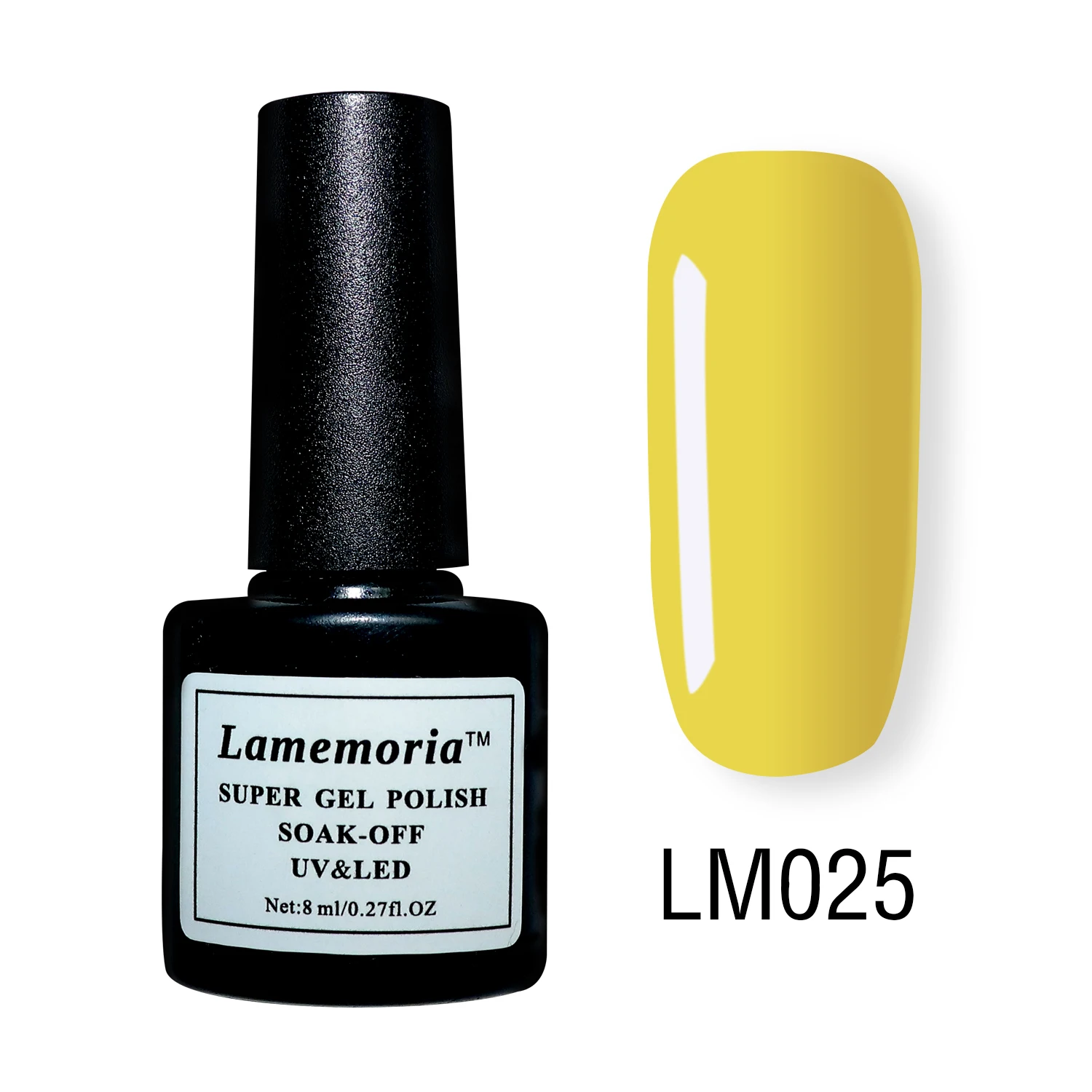 56 цветов, чистый Гель-лак для ногтей, черный, белый цвет, 8 мл, полуперманентный УФ-лак для ногтей, декоративный светодиодный - Цвет: LM025