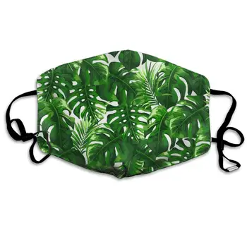 

Mouth Mask Monstera Deliciosa Banana Palm Print Masks - Breathable Adjustable Windproof Mouth-Muffle, Camping Running for Women