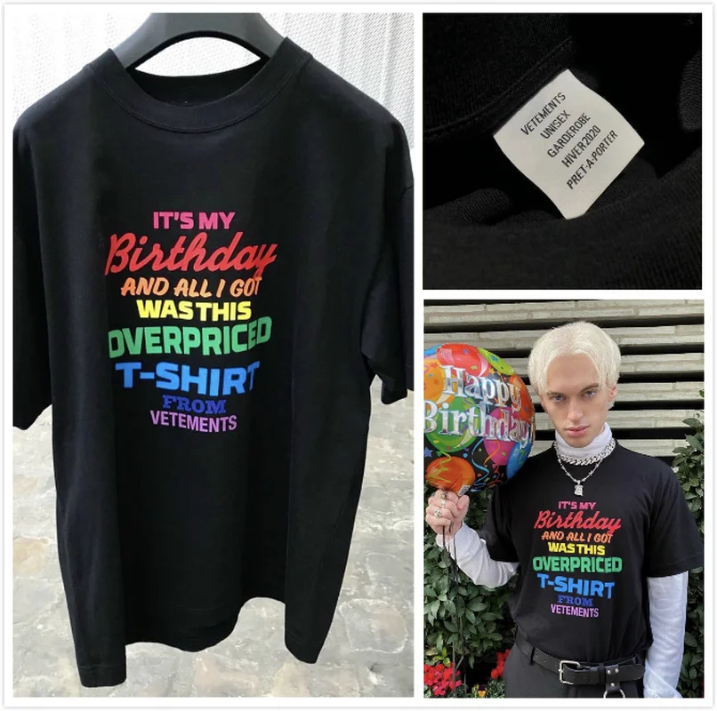 2020ss Vetements мужские и женские футболки конфеты это моя футболка С Днем Рождения