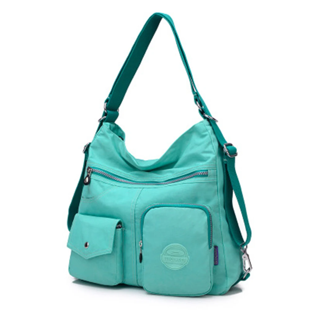 Multifunctional Travel Bags Women Big Bags Nylon Waterproof Shoulder Bags Large Capacity Female Pockets Travel Bags High Quality - Цвет: Зеленый
