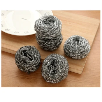 

1/2/4Pcs Cleaning Ball Wash Dishe Plate Bowl Clean Product Stainless Steel Kitchen Sponges Scouring Pad Brushes Ball Scourer