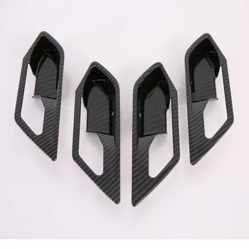 

For Range Rover Evoque L551 2020 Car Accessories Carbon Fiber Style Inner Door Handle Cover Catch Bowl Trim Insert Bezel