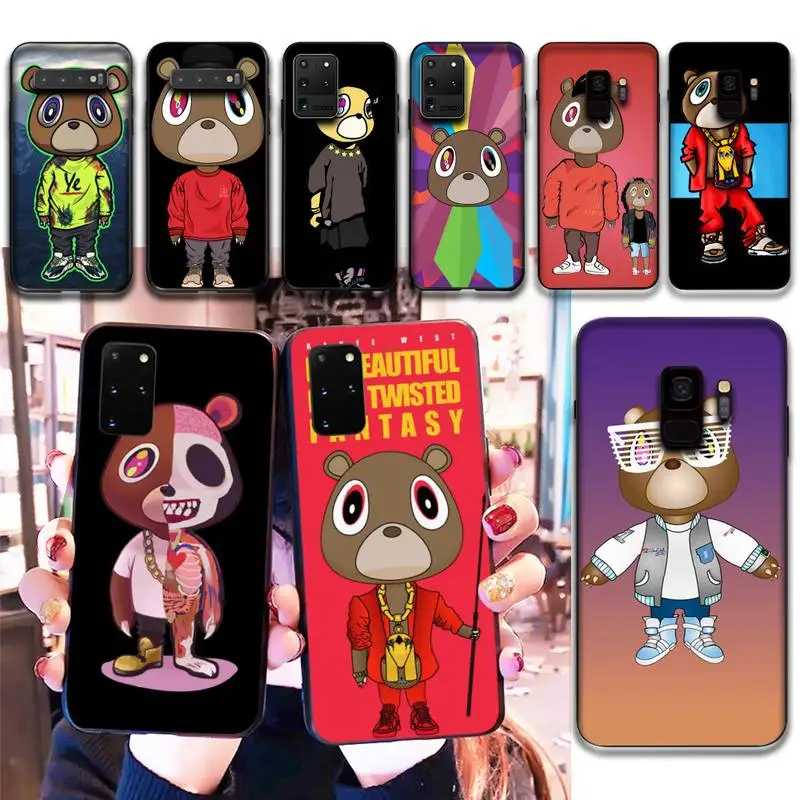 

HPCHCJHM Kanye West Rapper I FEEL LIKE PABLO Bear DIY Painted Phone Case for Samsung S20 plus Ultra S6 S7 edge S8 S9 plus S10 5G