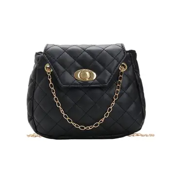 

New Fashion Handbags Delicate Design Women Shoulder Handbag PU Leather Messenger Bag Ladies Solid Color Chain Satchel
