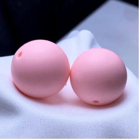 baby pink 10 мм/12 мм/15 мм 1000 шт Силиконовые Ожерелья s бусины для прорезывания зубов DIY BPA бесплатно силиконовые детские прорезывающие бусины оптом - Цвет: baby pink