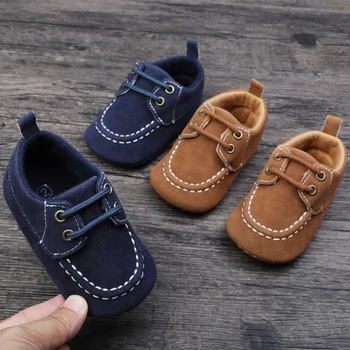 

PU Leather shoes Newborn baby Boy spring autumn shallow solid first walker sneakers shoes toddler classic casual shoes