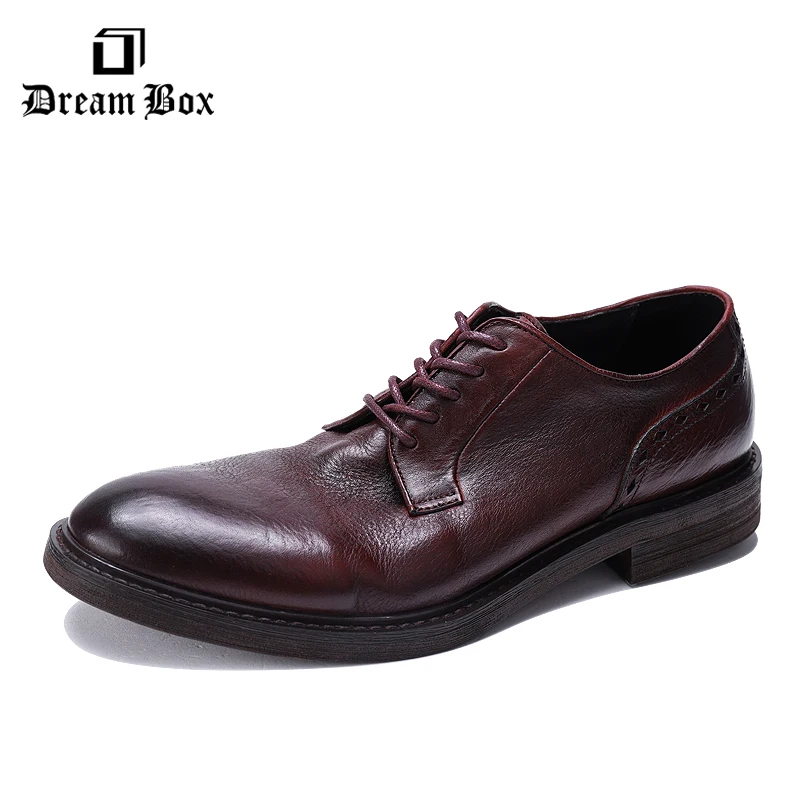 Бордовые деловые модельные кожаные туфли из натуральной кожи для отдыха; офисные мужские туфли для работы