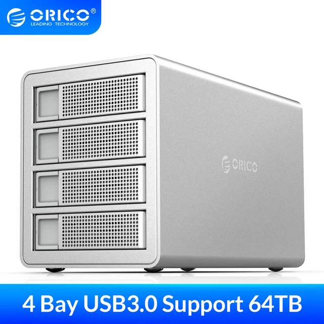 Orico Hdd Case 4 Bay Hdd Docking Station 64tb With Dual Chip 150w Built-in Power Sata To Usb C Drive - Hdd & Ssd Enclosure - AliExpress