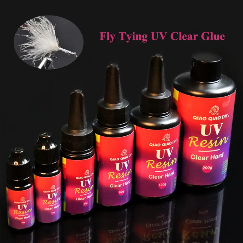 UV clear Finish glue combo thin& thick instant cure super clear UV glue fly tying quick drying glue fly fishing chemical