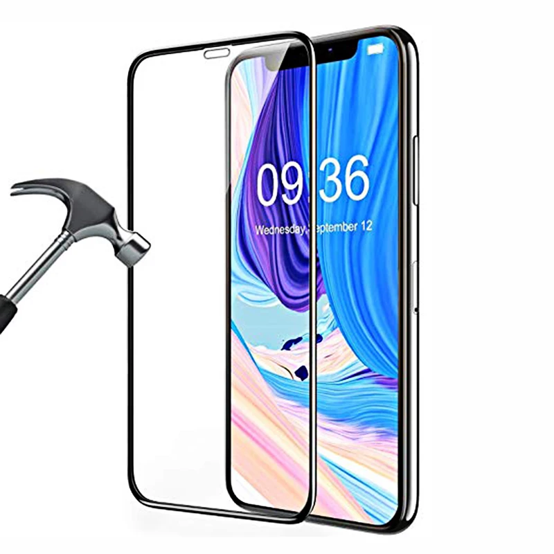 9H Полное покрытие экрана протектор стекло для iPhone SE 2020 XR 11 Pro X XS Max закаленное 6 8 7