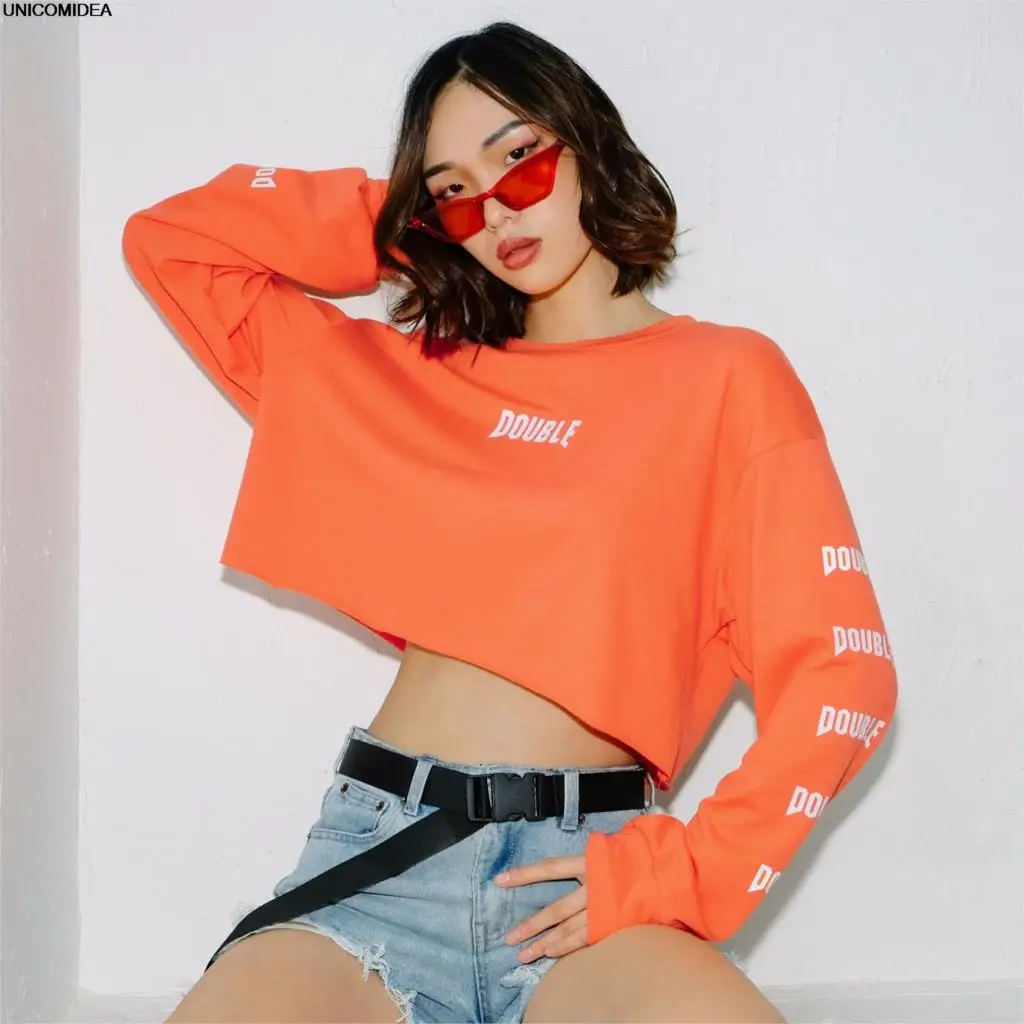Women Hoodies Sweatshirts Letter Patchwork Pullover Strappy Hoodie Short Sweatshirt Autumn Pullover Jumper Sweatshirt Hoodies