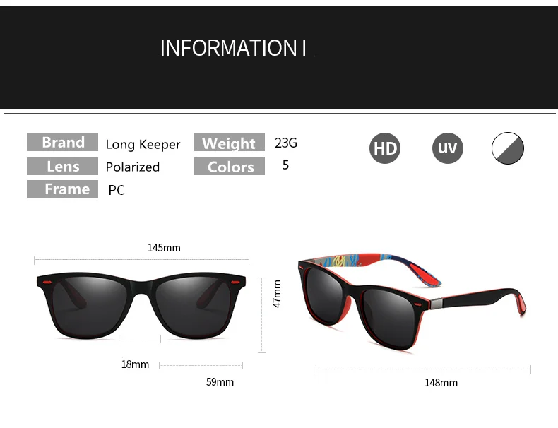 LongKeeper Rivet Polarized Driving Sunglasses Men Women Mirror Gafas de sol with Case Box Gift Set Free Shipping for Brazil