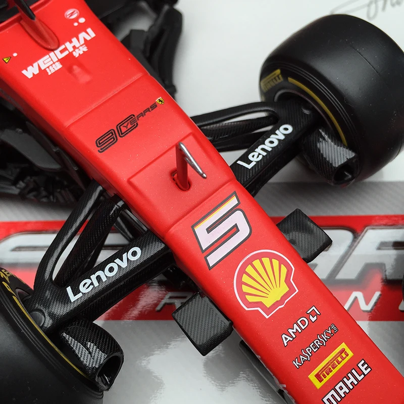 Bburago 1:18 1/18 Ferrari SF90 Vettel No5 Формула 1 F1 гоночный автомобиль Транспортное средство литье под давлением дисплей Модель Игрушки для мальчиков