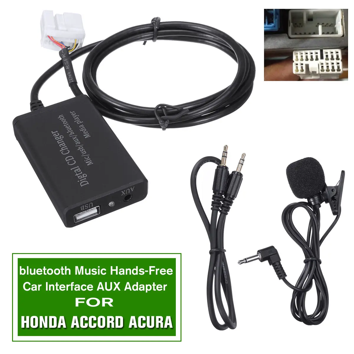 Bluetooth модуль Автомобильный комплект Hands-Free стерео AUX адаптер Музыка CD Changer интерфейс для Honda для Accord для Civic CRV 2006-2011