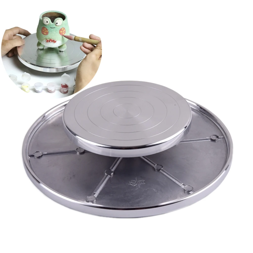 

15-30CM Double Face Use Aluminum Alloy Turntable for Ceramic Clay Sculpture Platform Pottery Wheel Lazy Susan Rotating Tools