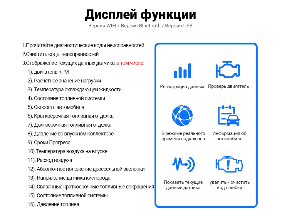 Vgate iCar2 ELM327 Bluetooth-сканер obd2 elm 327 V2.1 obd 2 wifi icar 2 автоматический диагностический сканер для Android / компьютера / IOS читатель кода