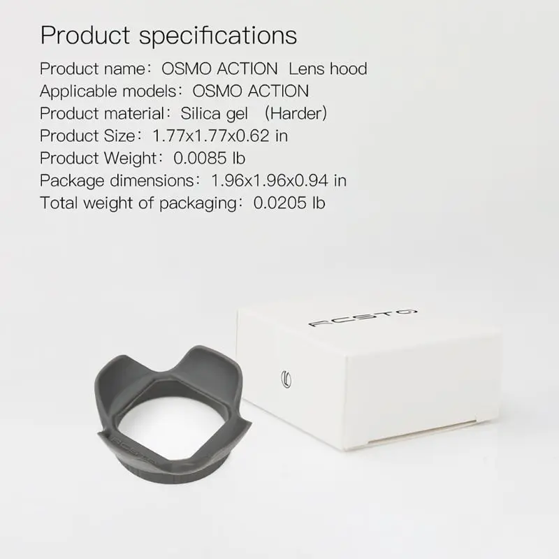 Black Silicone Camera Lens Sun Hood Lens Protective Cap Sunshade Cover Protector for DJI OSMO ACTION Camera Accessories