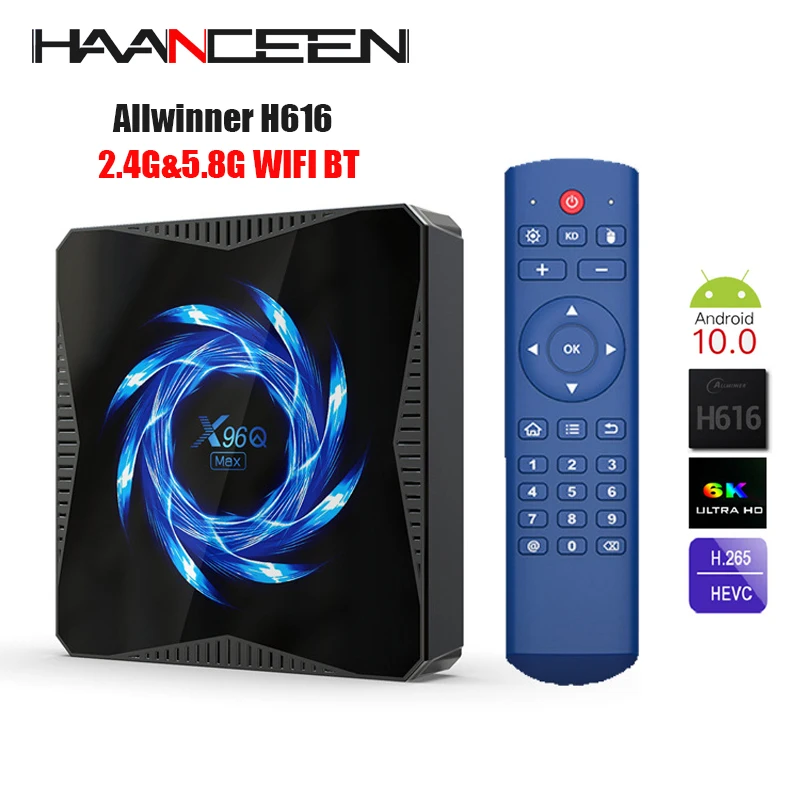X96Q MAX Smart TV Box Android 10 Allwinner H616 4 ГБ 32 64 Гб 2 4G 5G WiFi Bluetooth 4K медиаплеер Box|ТВ-приставки и