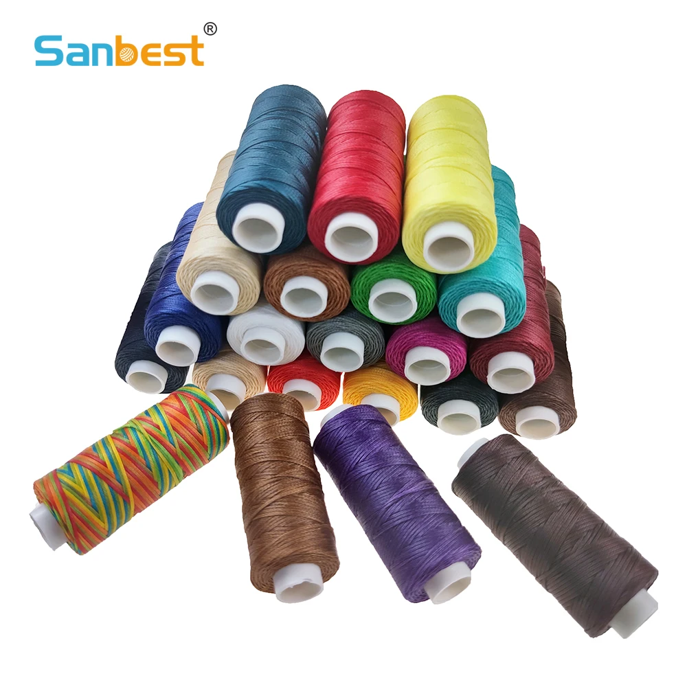 Sanbest Waxed Sewing Threads 50m/Roll 150D Flat Durable Strong Bonded