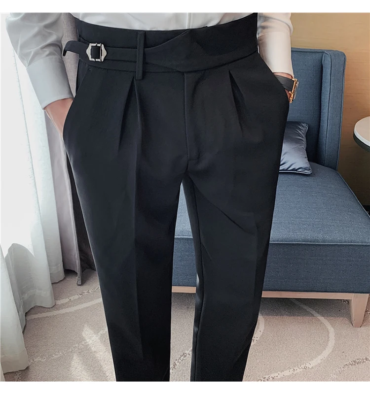 jersey harem pants 2021 Fashion Men's Business Formal Pants Pure Color Office Social Wedding Street Dress Business Casual Pants Slim Trousers 29-36 harem outfit