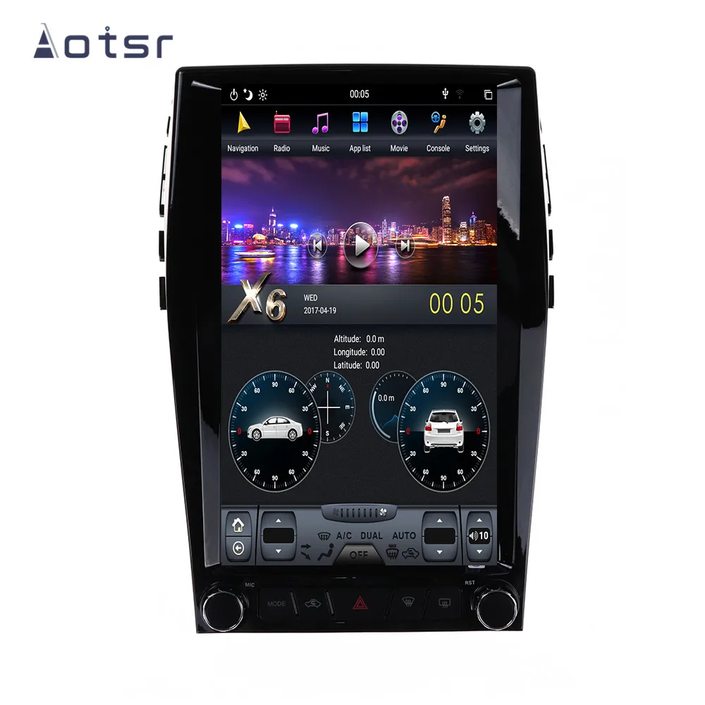 AOTSR Tesla 1 Din Android 8 Car Radio Coche For Ford Edge 2015 - 2019 GPS Navigation CarPlay 13.6" Multimedia Player AutoRadio |