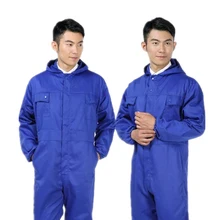 Рабочая одежда для мужчин с длинным рукавом с капюшоном комбинезоны мастерской рабочий ремонтник машина Авто Ремонт Сварка большой размер комбинезон