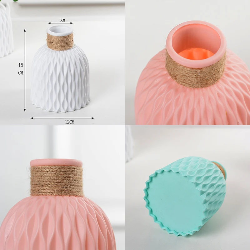 European-style Plastic Vase Home Decoration Anti-ceramic Wedding Decoration Unbreakable for Artificial Flower Creativity Home