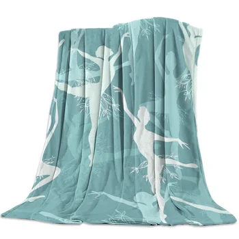 

Ballet Gril Printed Soft Fleece Blankets Warm Sofa Bed Sheets
