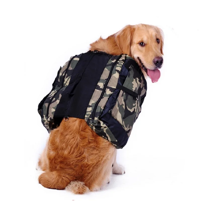 Pet Carrier Bag Outdoor Large Dog Bag Carrier Backpack Saddle Bags Camouflage for Hiking Training