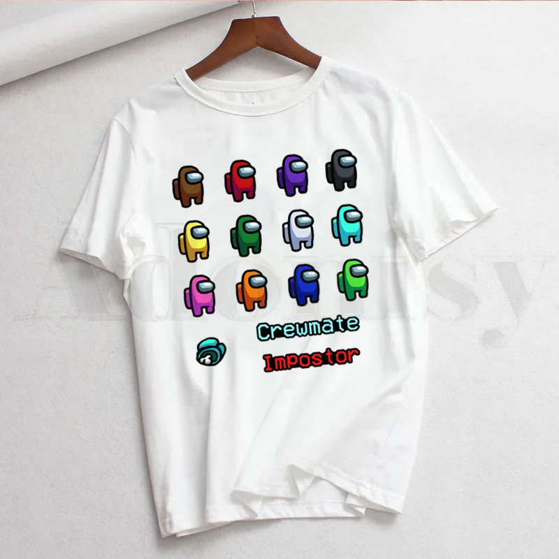 

Among Us Video Games T Shirts Women's T-shirt Short Sleeve Female Tops Tees Harajuku Vogue Vintage